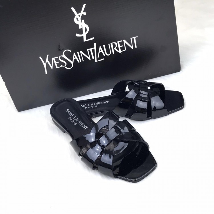 YVES SAİNT LAURENT TRİBUTE FLAT TERLİK SİYAH RUGAN